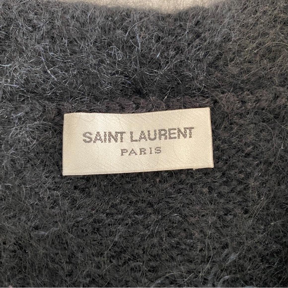 Saint Laurent Black Cable knit Mohair and Silk Sweater - Picture 13 of 15